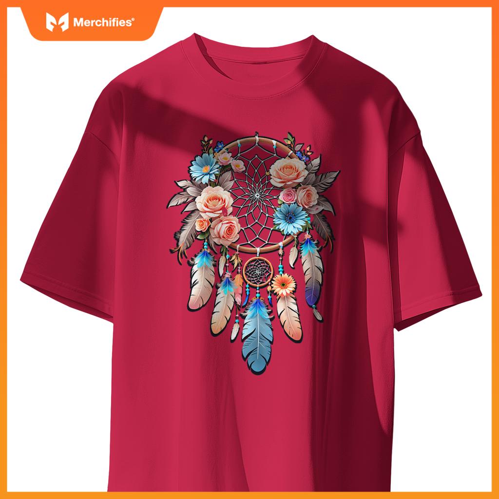 Boho dream catcher native american indian indigenous women T-Shirt