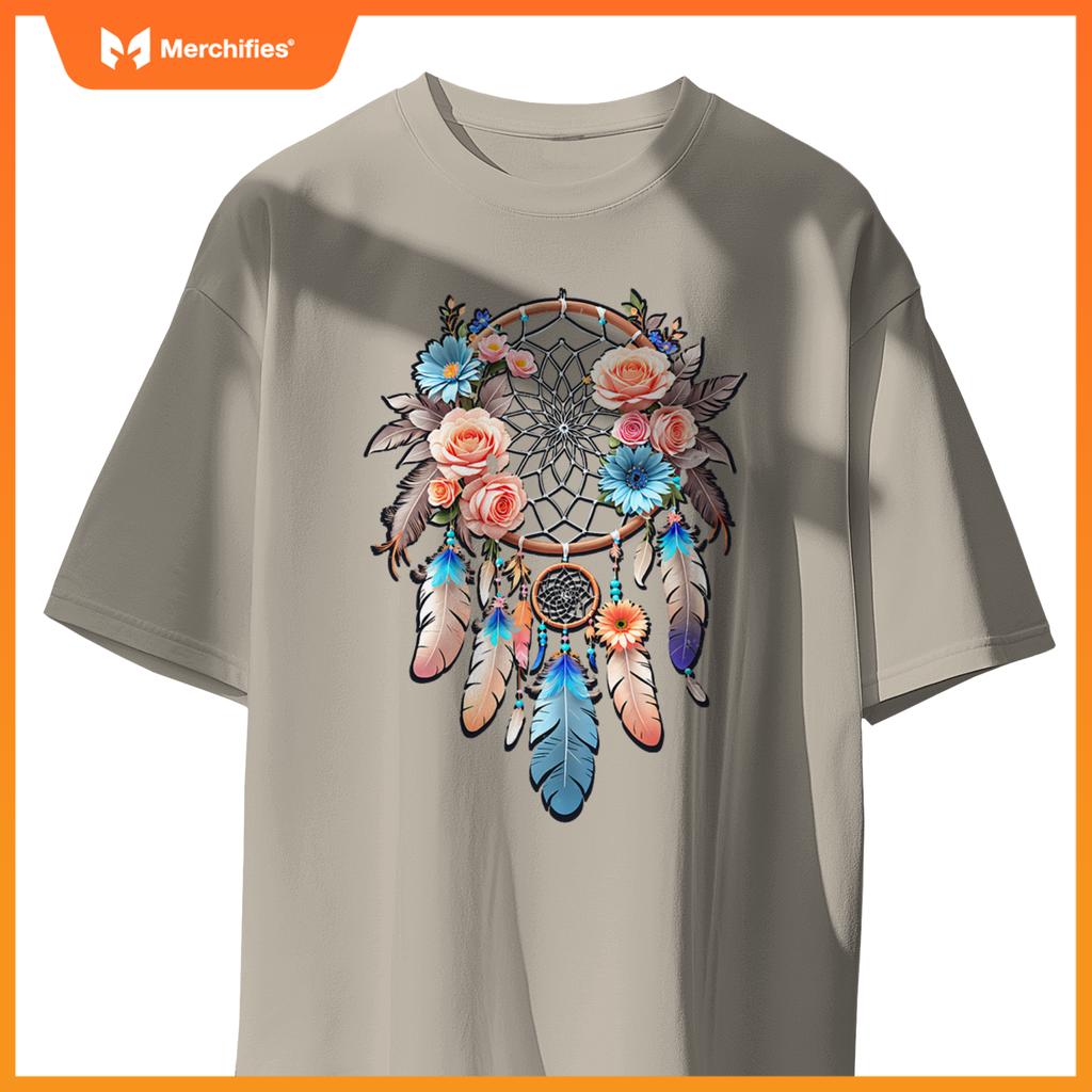 Boho dream catcher native american indian indigenous women T-Shirt