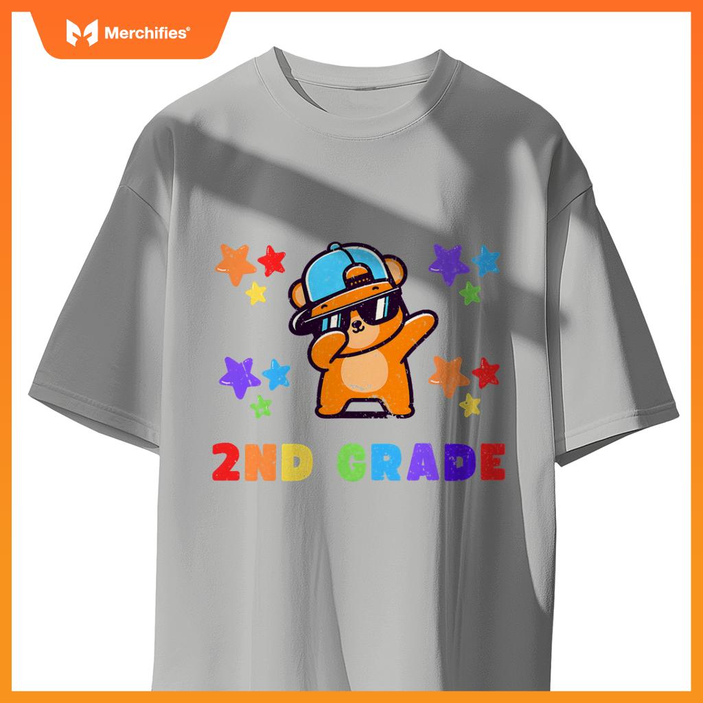 Boys girls kids teacher dab back to school second grade team