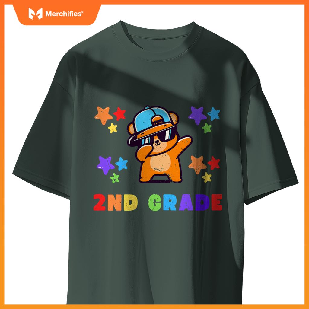 Boys girls kids teacher dab back to school second grade team