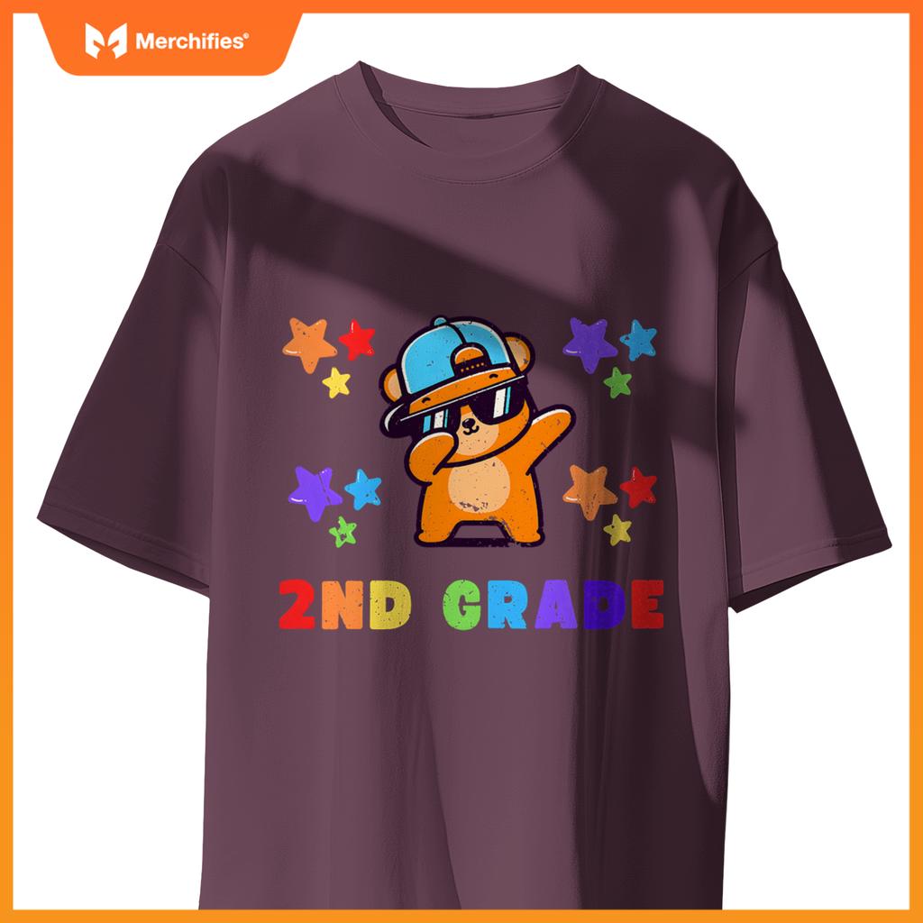 Boys girls kids teacher dab back to school second grade team