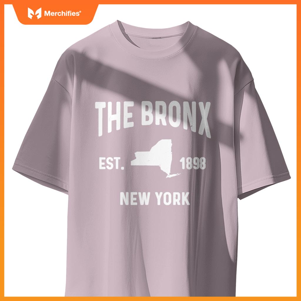 Bronx bx ny souvenir  native map nyc est 1898 T-Shirt