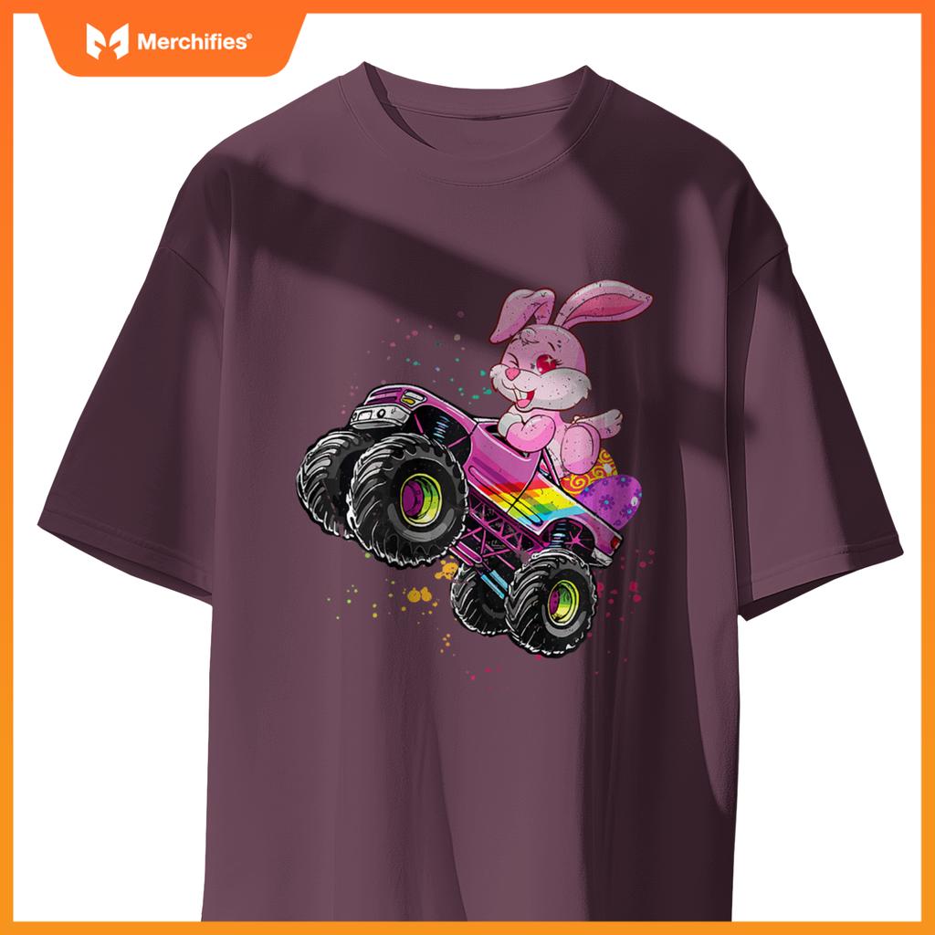 Bunny Easter Day Monster Truck Love Rabbit Egg Girls T-Shirt