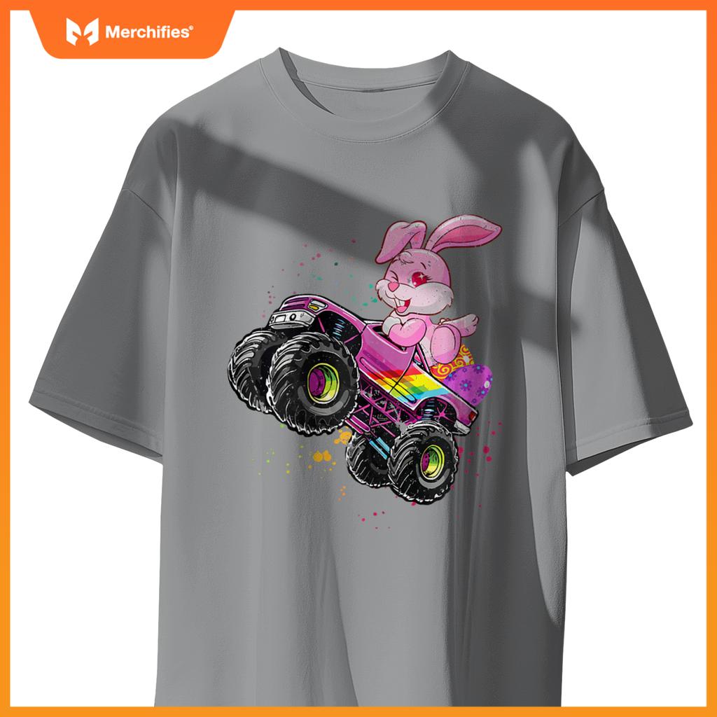 Bunny Easter Day Monster Truck Love Rabbit Egg Girls T-Shirt