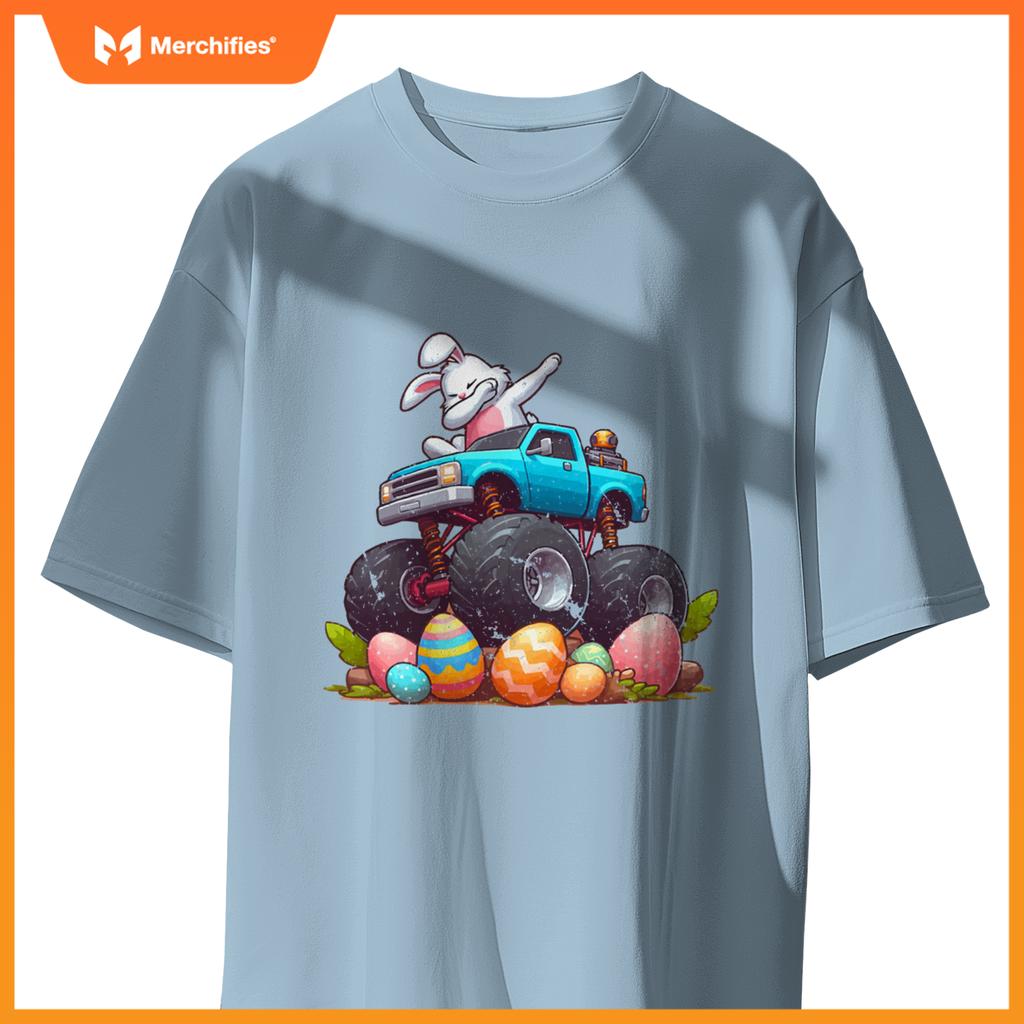 Bunny Happy Easter Monster Truck Boys Girls Eggs Toddler Dab T-Shirt