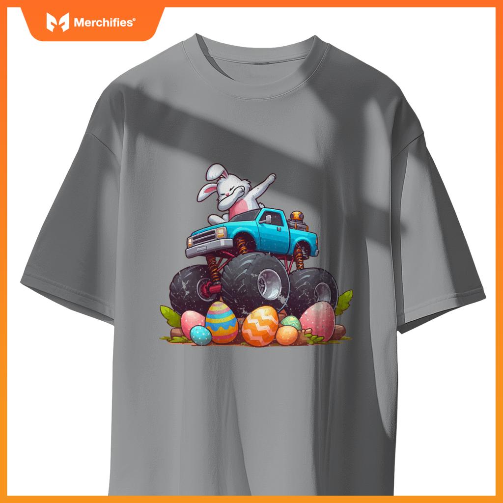Bunny Happy Easter Monster Truck Boys Girls Eggs Toddler Dab T-Shirt