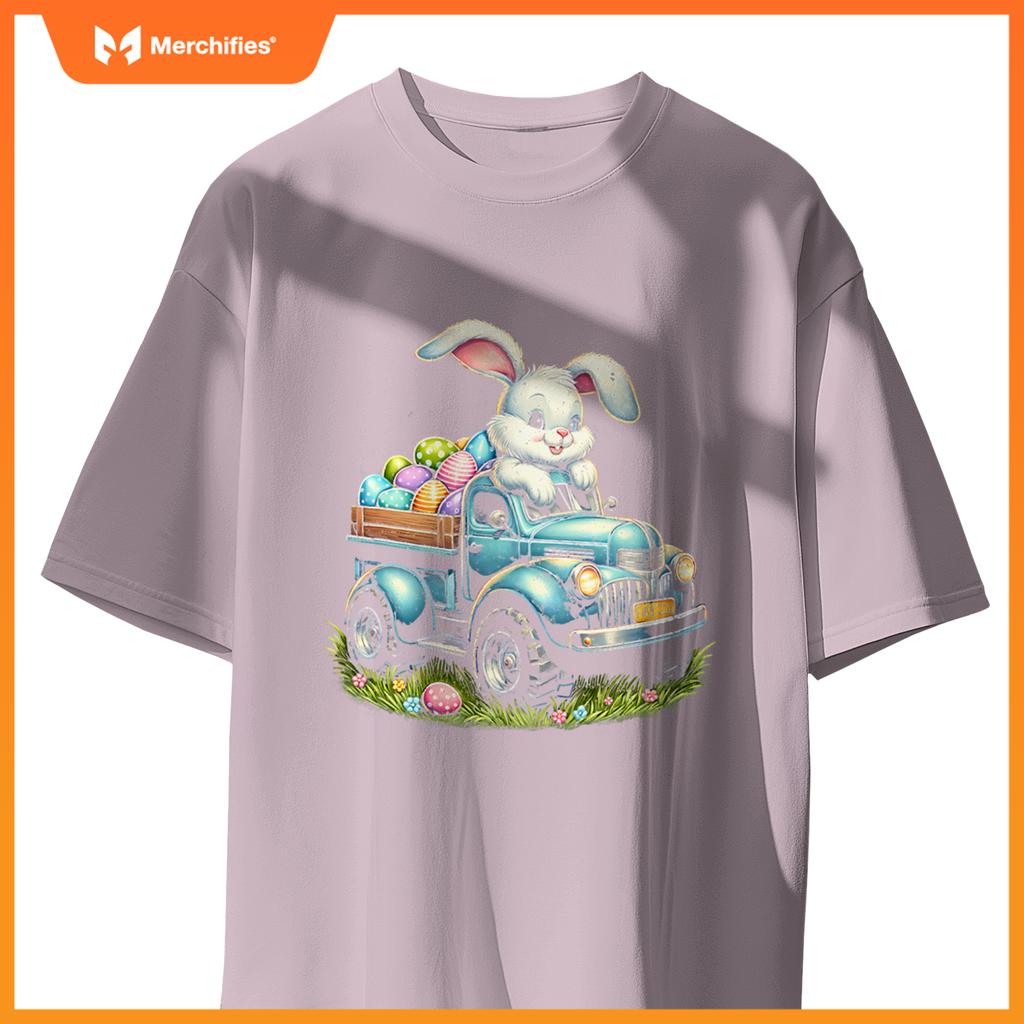 Bunny Happy Easter Monster Truck Boys Girls Eggs Toddler T-Shirt
