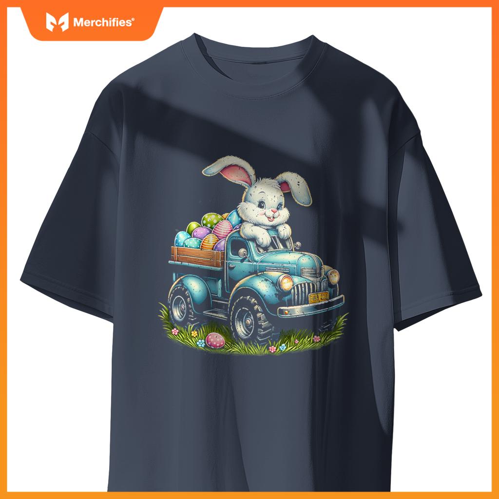 Bunny Happy Easter Monster Truck Boys Girls Eggs Toddler T-Shirt