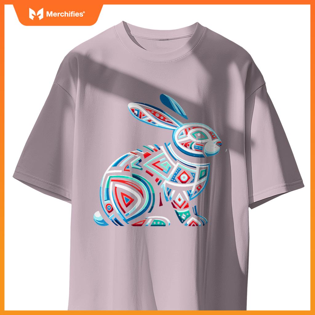 Bunny rabbit native mline salish haida tlingit animal art T-Shirt