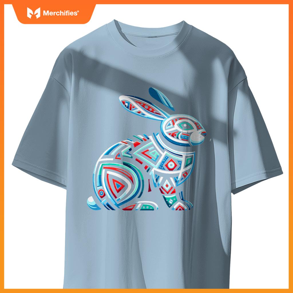 Bunny rabbit native mline salish haida tlingit animal art T-Shirt