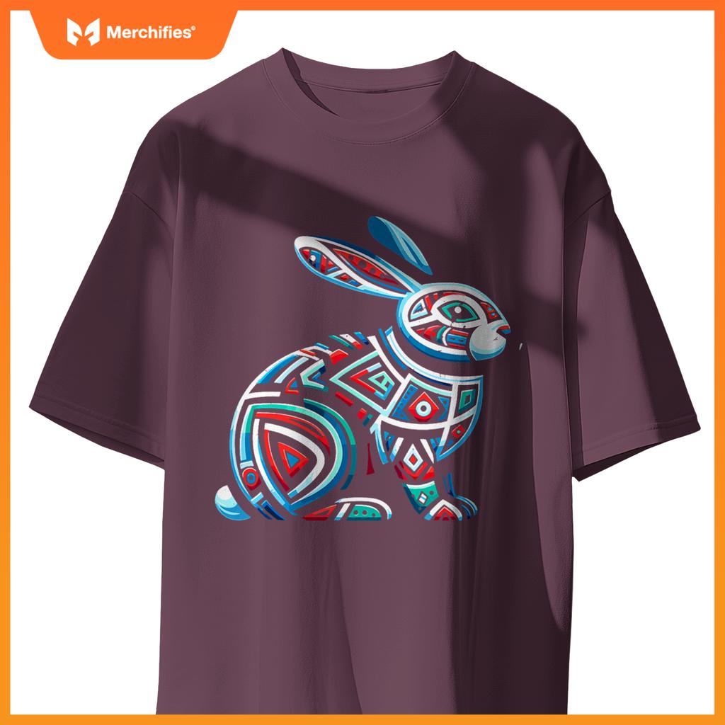 Bunny rabbit native mline salish haida tlingit animal art T-Shirt