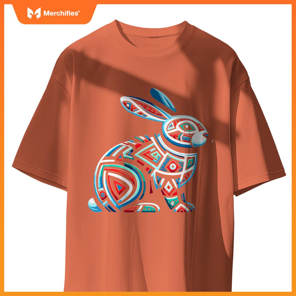Bunny rabbit native mline salish haida tlingit animal art T-Shirt