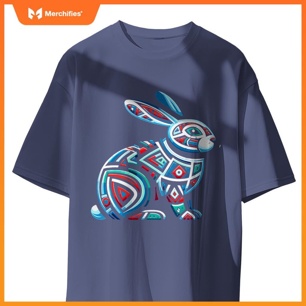 Bunny rabbit native mline salish haida tlingit animal art T-Shirt