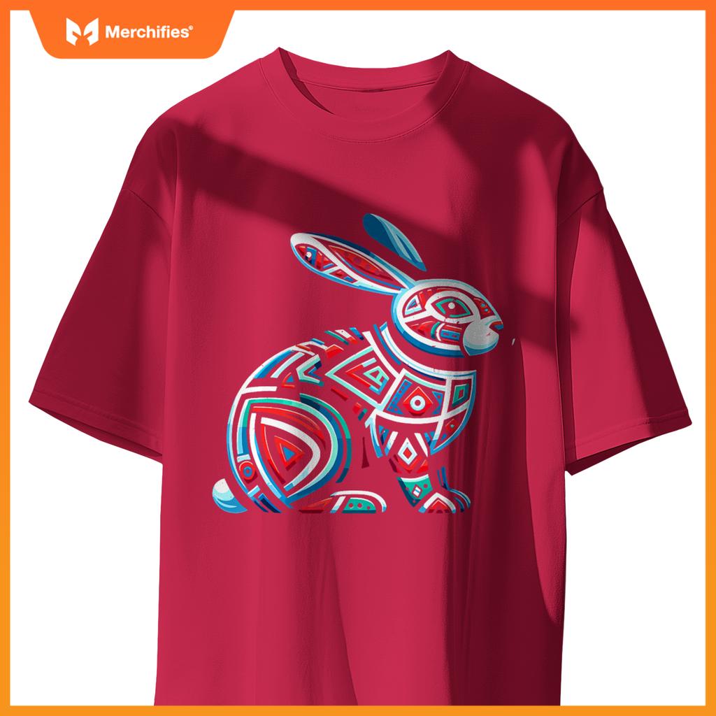 Bunny rabbit native mline salish haida tlingit animal art T-Shirt