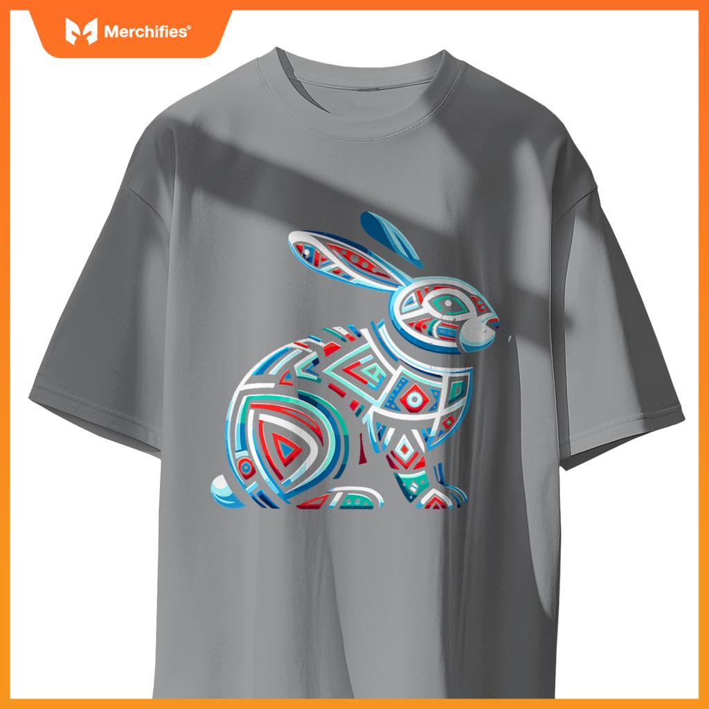 Bunny rabbit native mline salish haida tlingit animal art T-Shirt