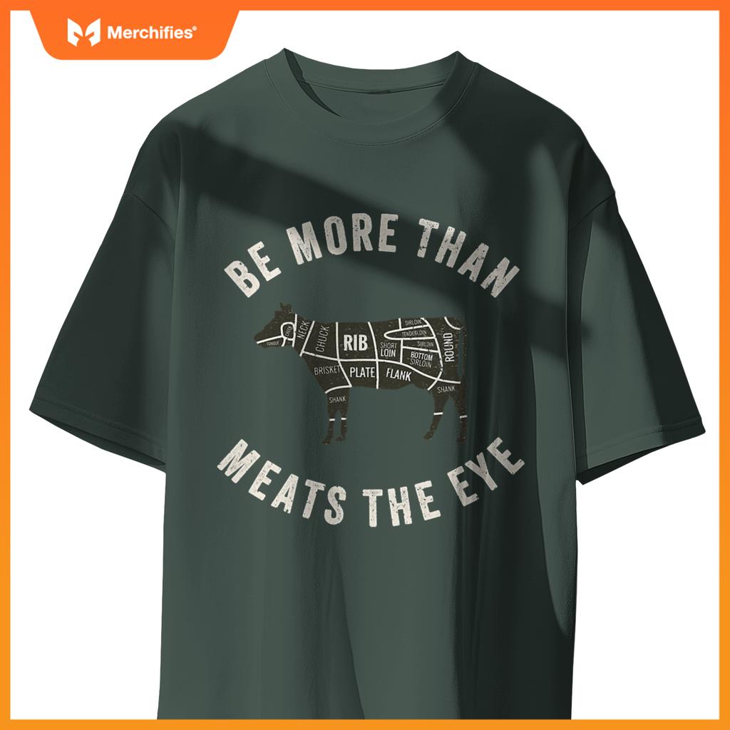 Butcher Chef Cook Bbq Grill And Cow Meat Beef Smoker T-Shirt