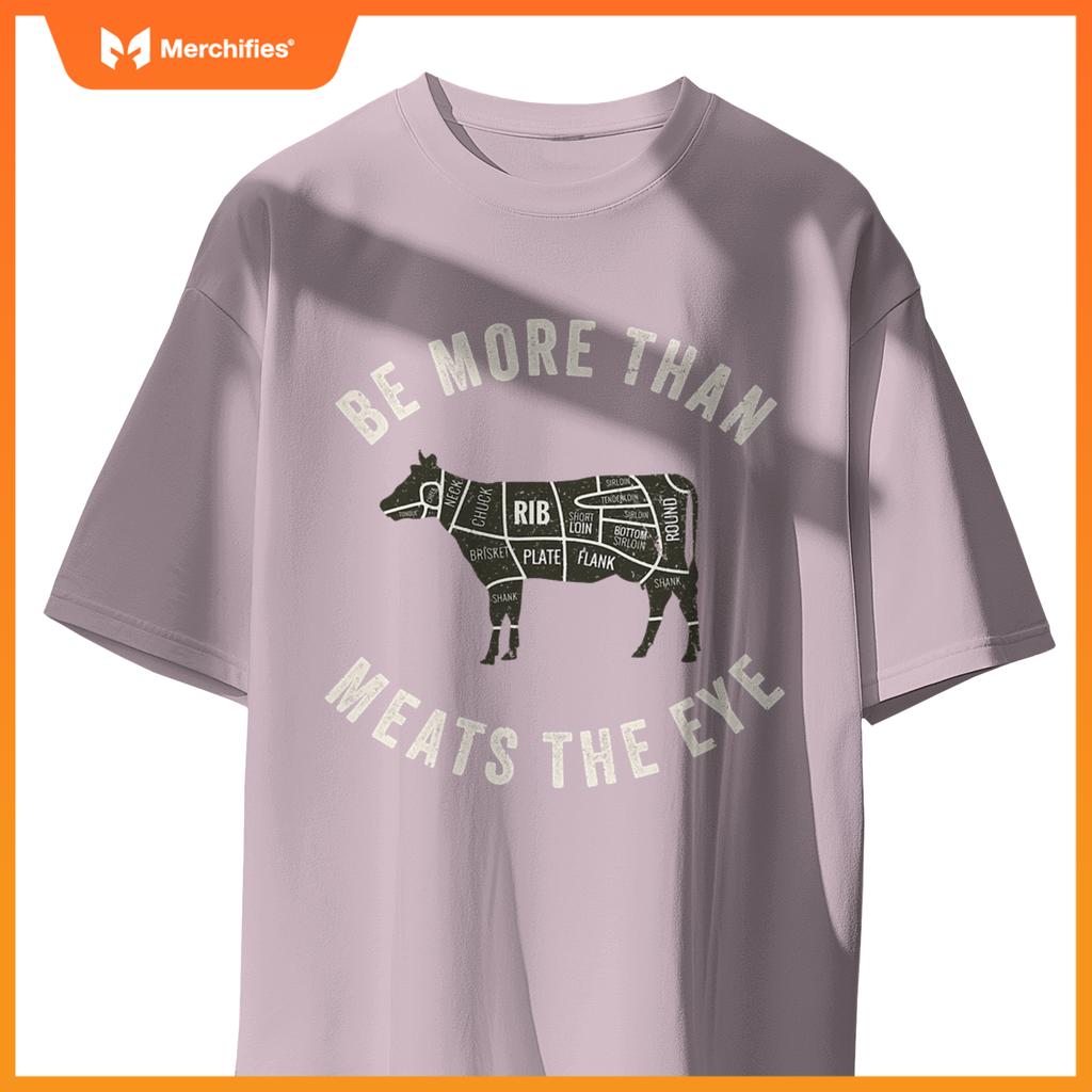 Butcher Chef Cook Bbq Grill And Cow Meat Beef Smoker T-Shirt