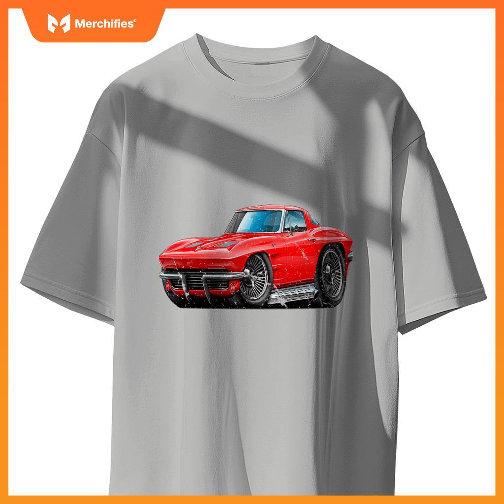 C2 Vette Stingray Z06 Split Window Red Supercar Sports Car T-Shirt