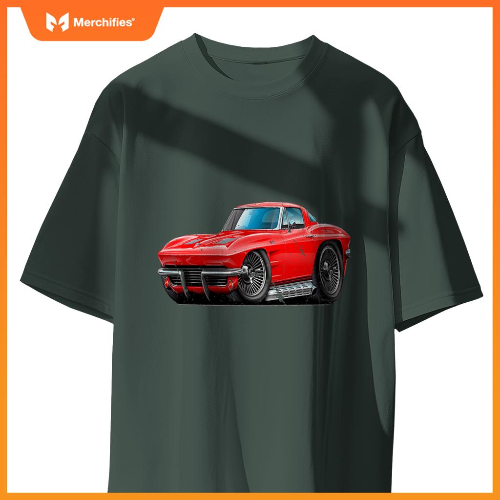 C2 Vette Stingray Z06 Split Window Red Supercar Sports Car T-Shirt