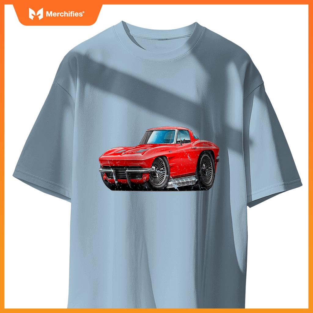 C2 Vette Stingray Z06 Split Window Red Supercar Sports Car T-Shirt