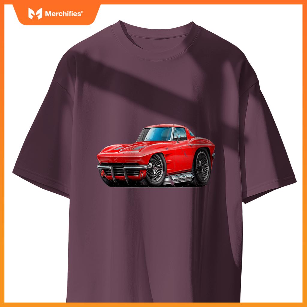 C2 Vette Stingray Z06 Split Window Red Supercar Sports Car T-Shirt