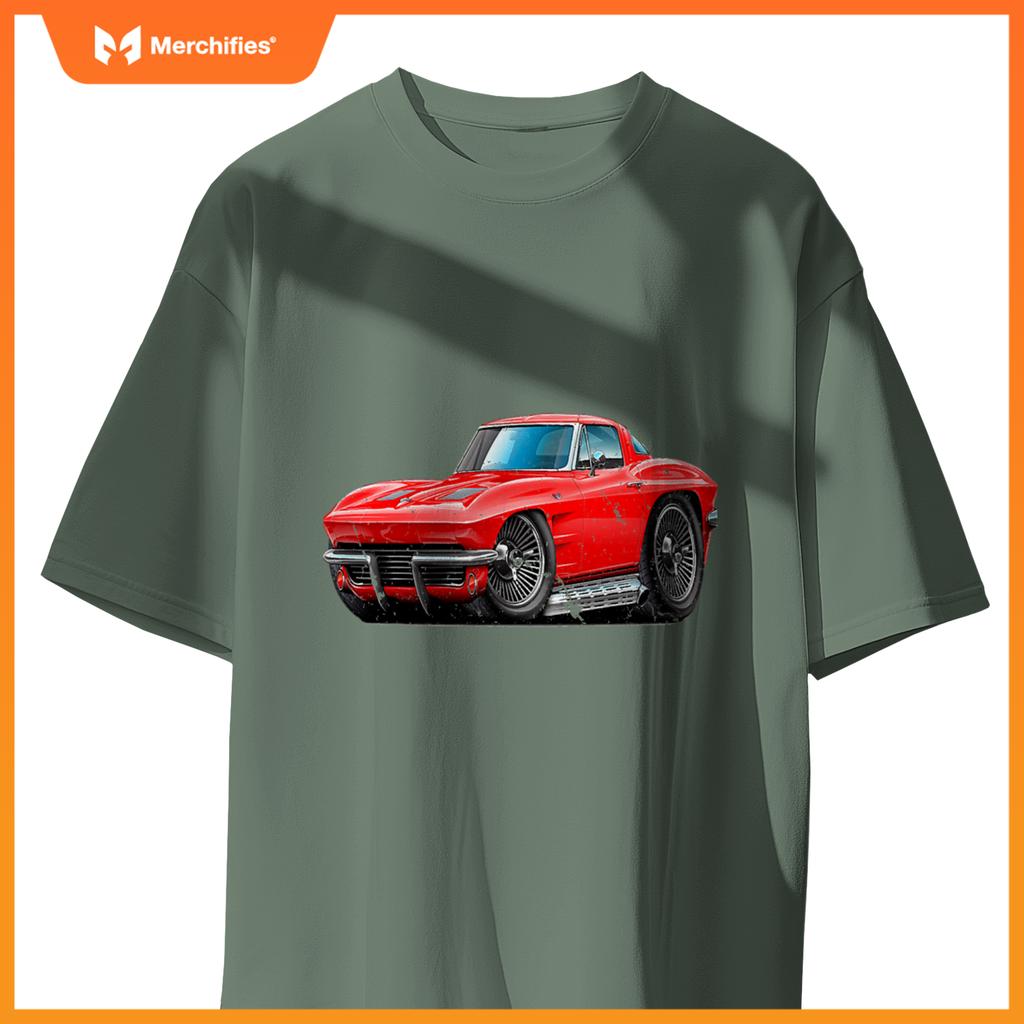 C2 Vette Stingray Z06 Split Window Red Supercar Sports Car T-Shirt