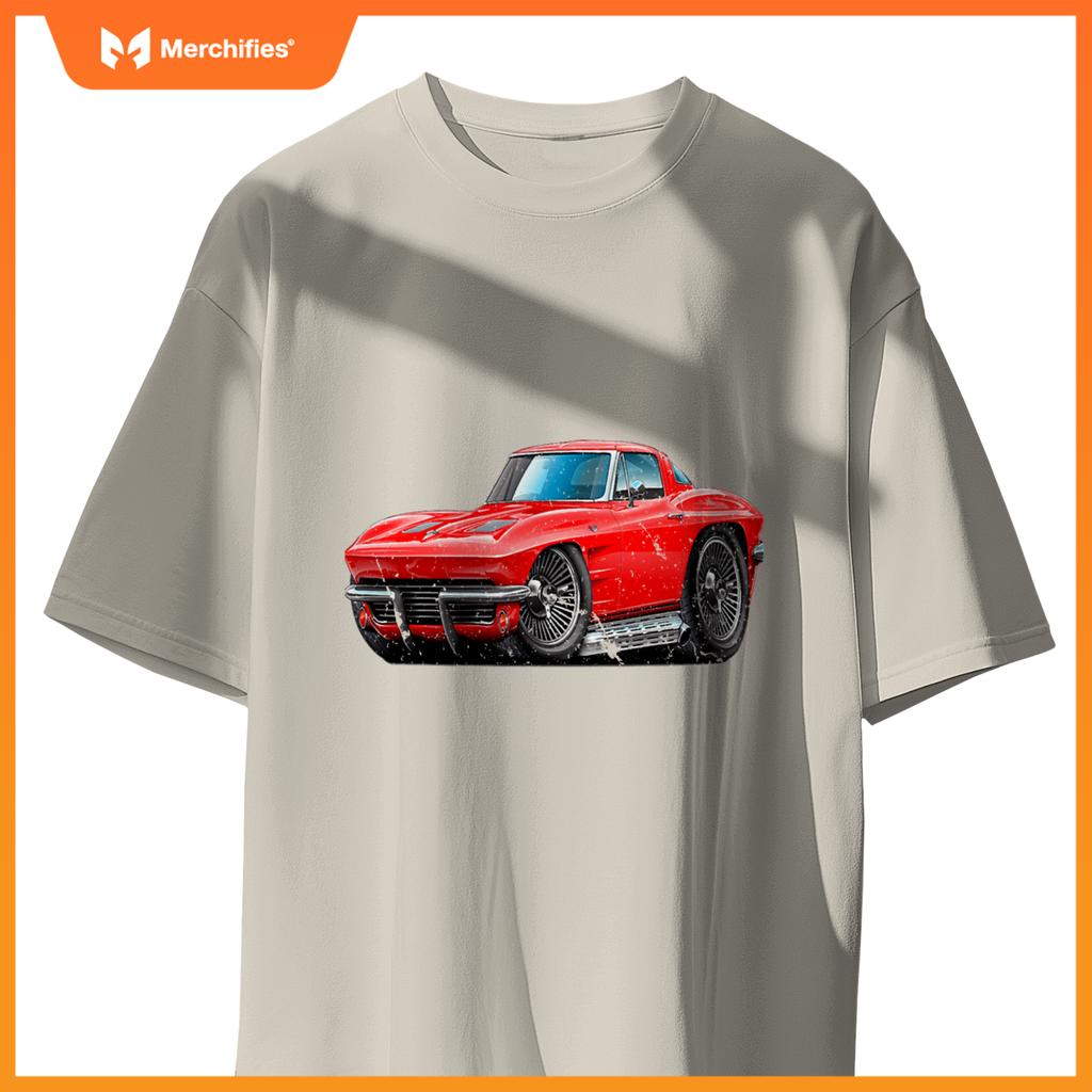 C2 Vette Stingray Z06 Split Window Red Supercar Sports Car T-Shirt