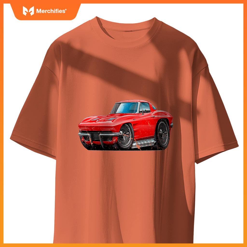 C2 Vette Stingray Z06 Split Window Red Supercar Sports Car T-Shirt