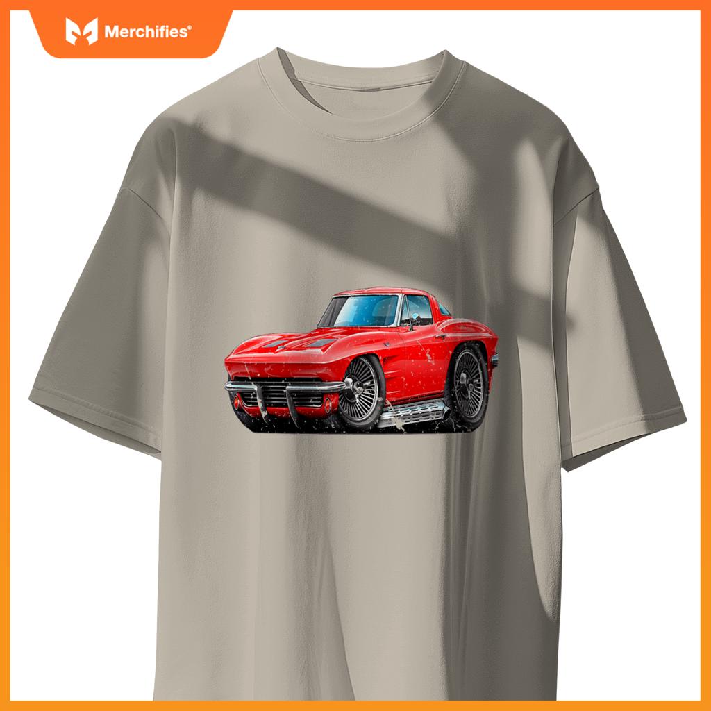 C2 Vette Stingray Z06 Split Window Red Supercar Sports Car T-Shirt
