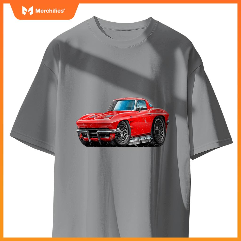 C2 Vette Stingray Z06 Split Window Red Supercar Sports Car T-Shirt
