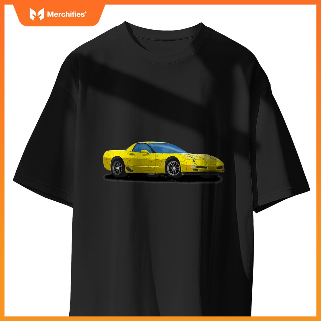 C5 Vette Stingray Z06 Yellow Supercar Sports Car T-Shirt