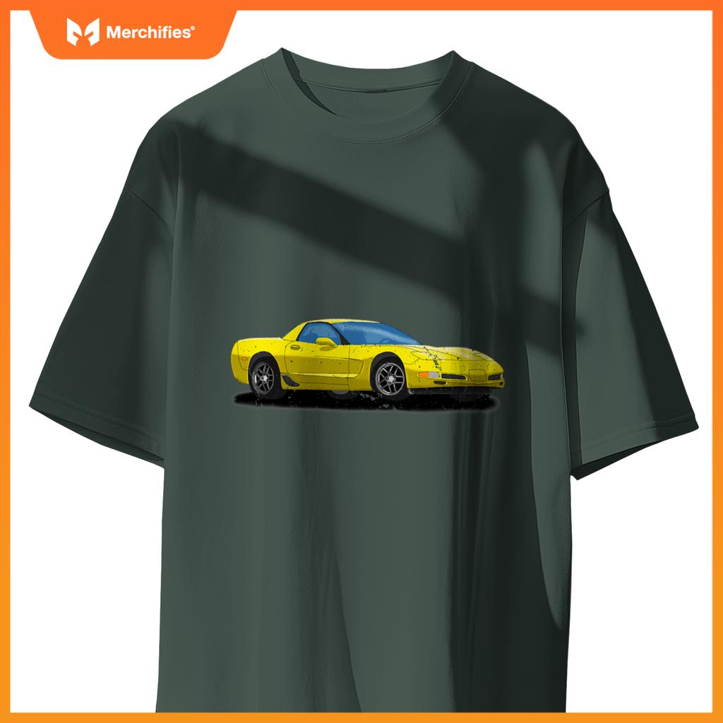 C5 Vette Stingray Z06 Yellow Supercar Sports Car T-Shirt