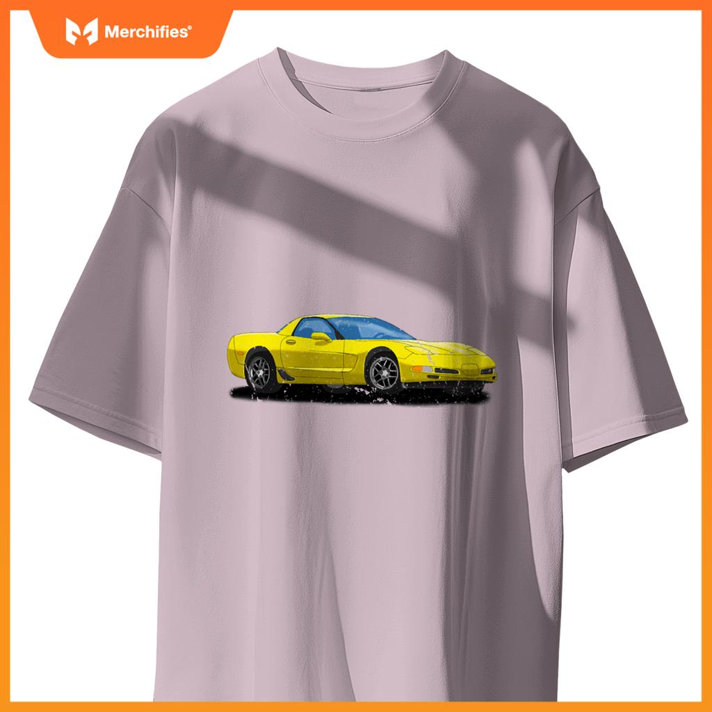 C5 Vette Stingray Z06 Yellow Supercar Sports Car T-Shirt