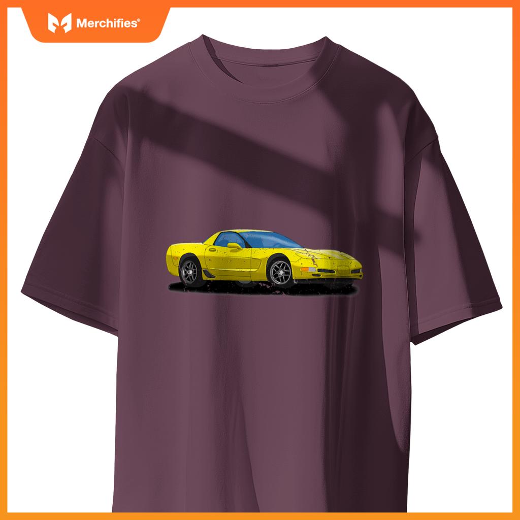 C5 Vette Stingray Z06 Yellow Supercar Sports Car T-Shirt