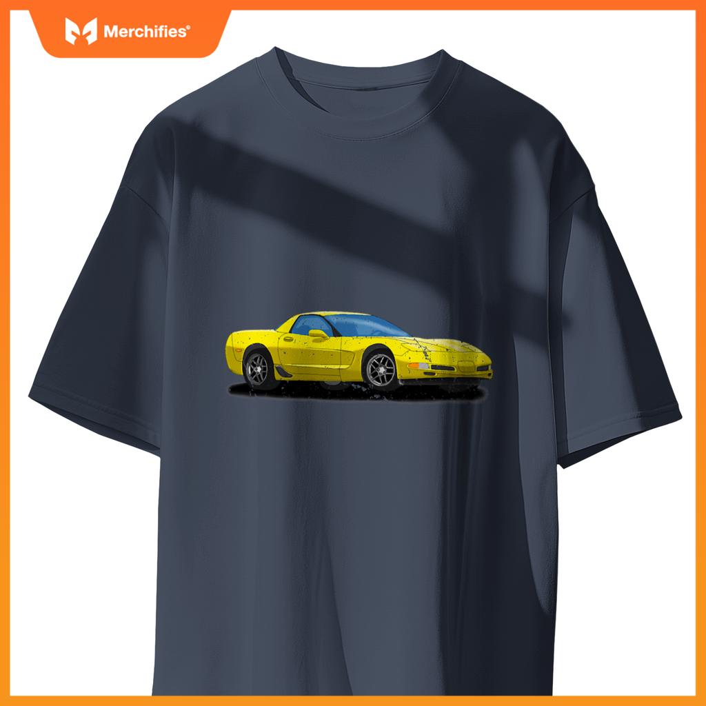 C5 Vette Stingray Z06 Yellow Supercar Sports Car T-Shirt