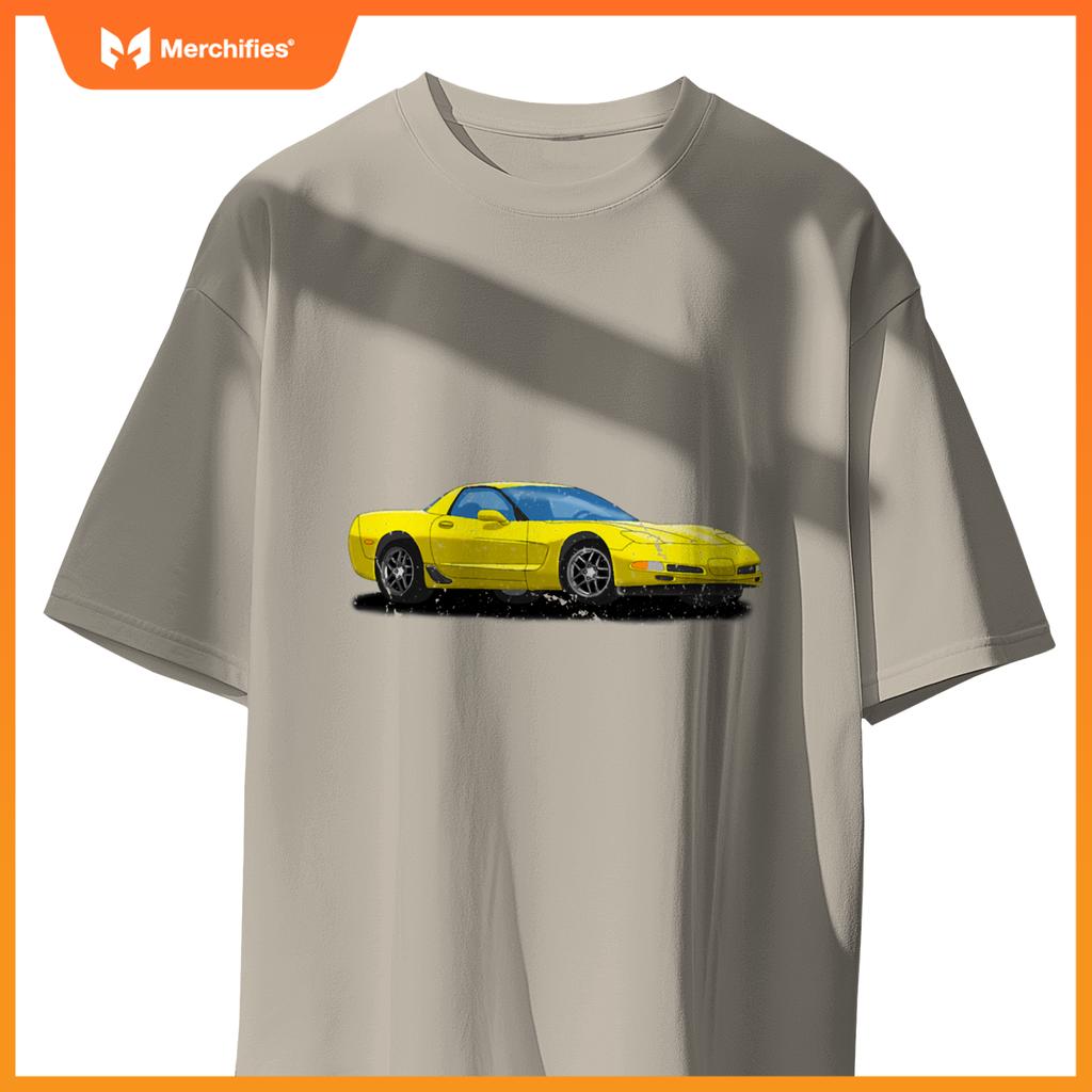 C5 Vette Stingray Z06 Yellow Supercar Sports Car T-Shirt