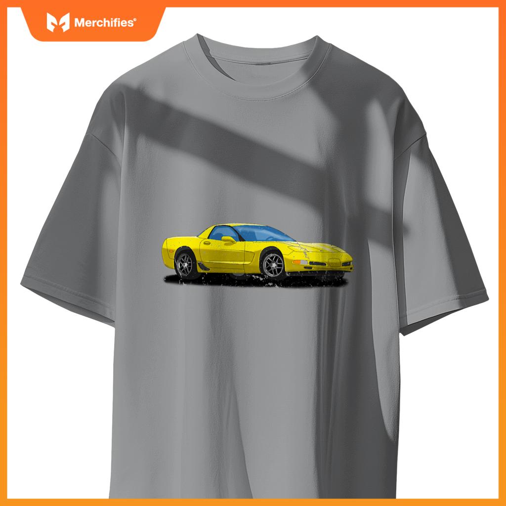 C5 Vette Stingray Z06 Yellow Supercar Sports Car T-Shirt