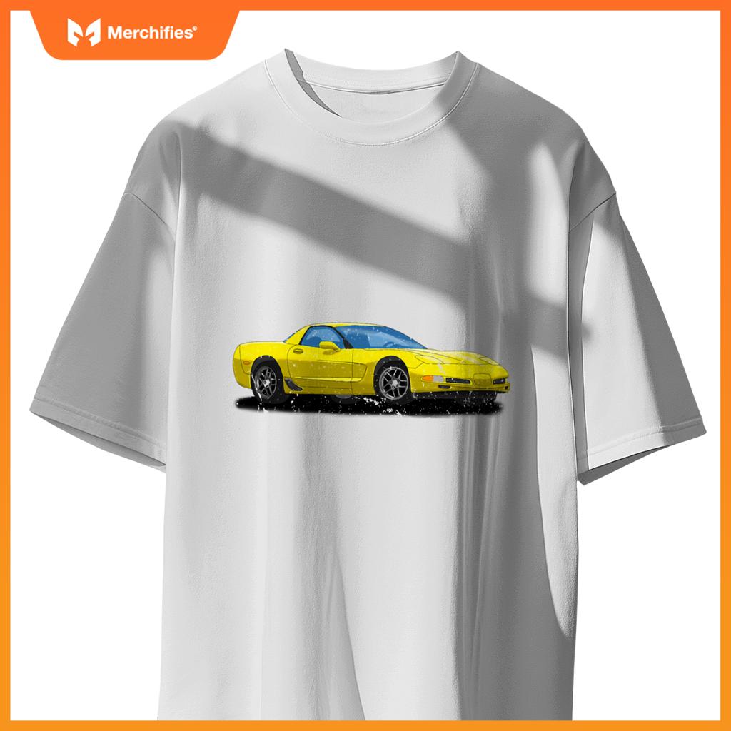 C5 Vette Stingray Z06 Yellow Supercar Sports Car T-Shirt