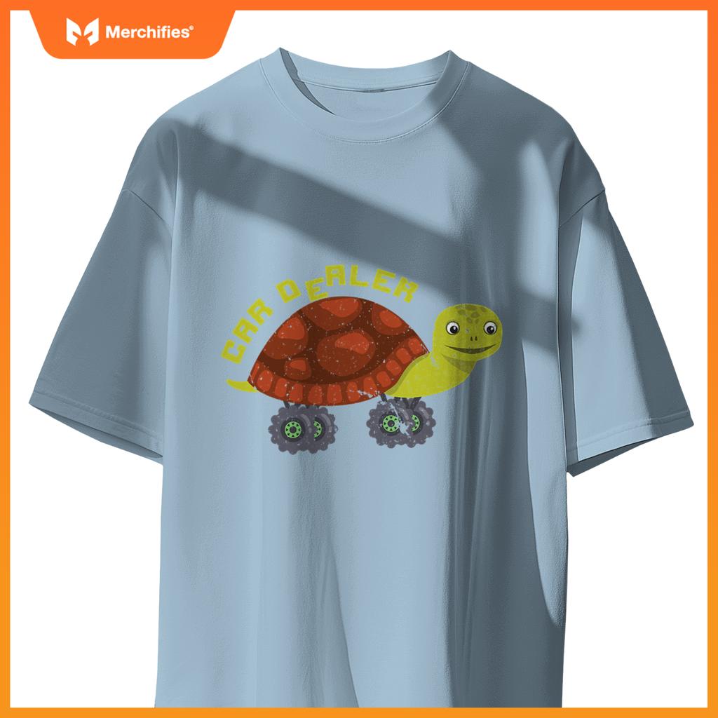 Car Dealer Turtle Big Wheels Truck T-Shirt