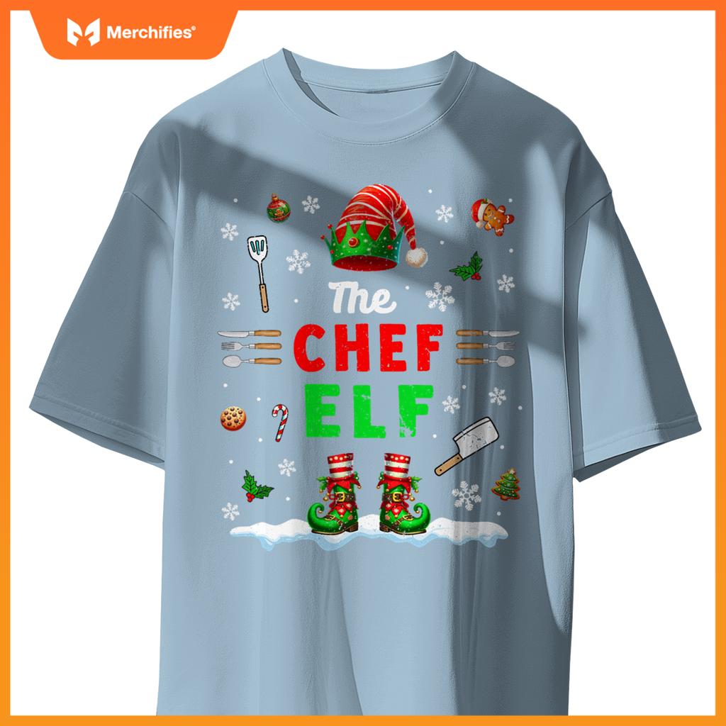 Chef Elf Christmas Job Team Matching  Party T-Shirt