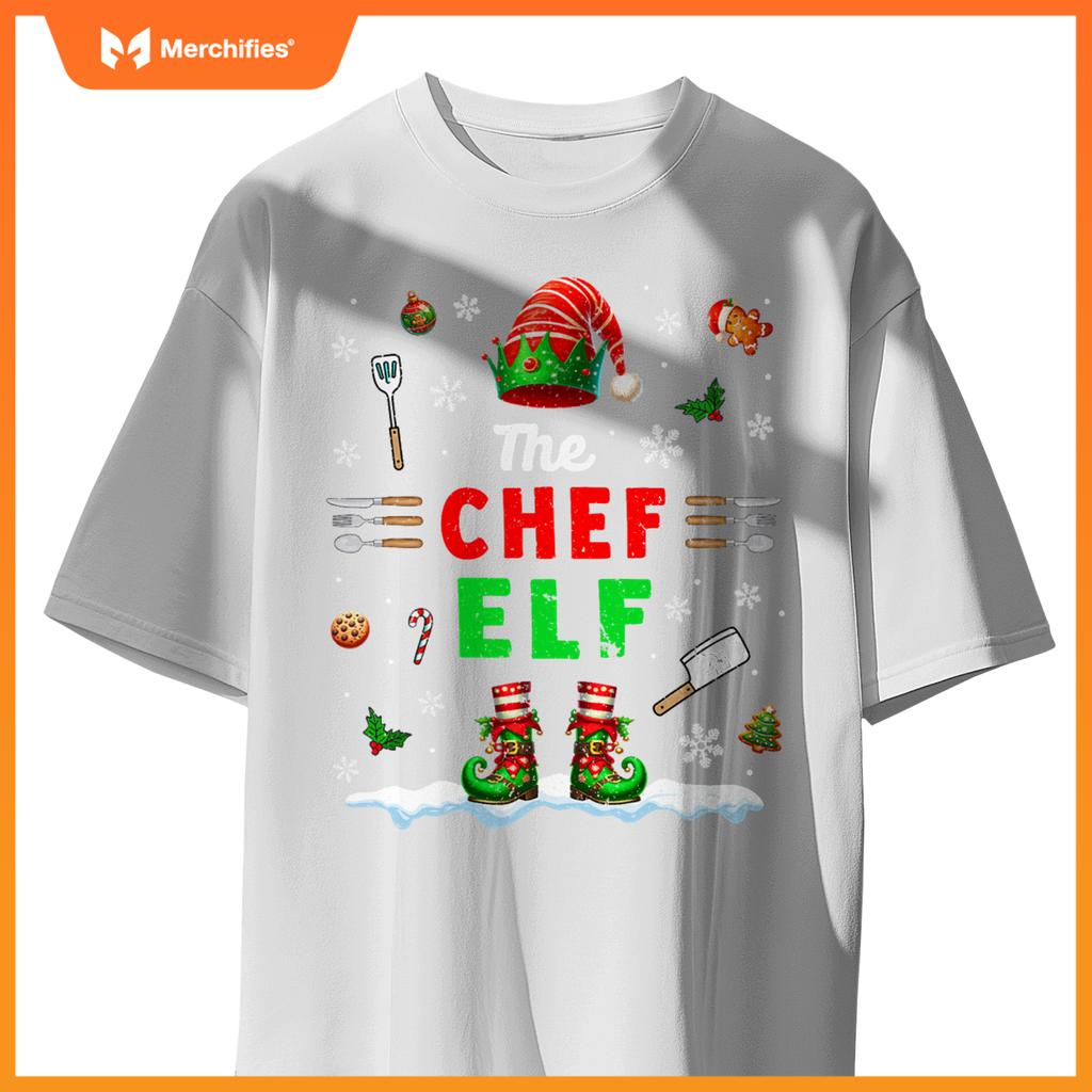 Chef Elf Christmas Job Team Matching  Party T-Shirt