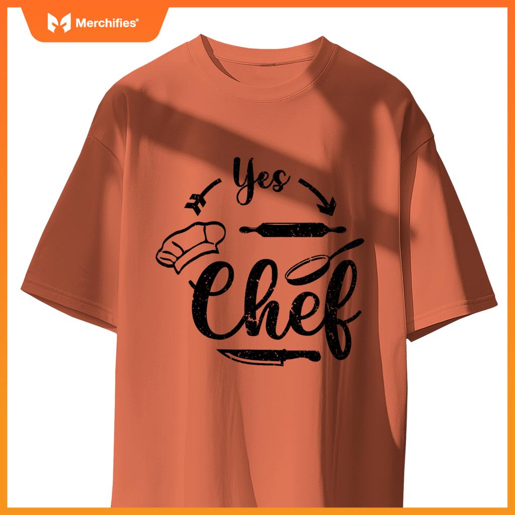 Chef Restaurant Kitchen Cooking Saying Yes Chef T-Shirt