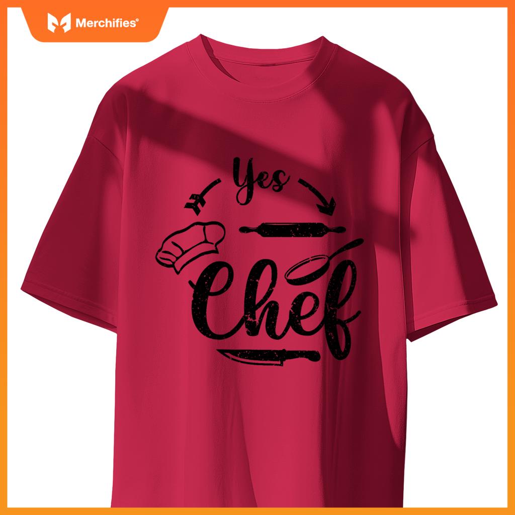 Chef Restaurant Kitchen Cooking Saying Yes Chef T-Shirt