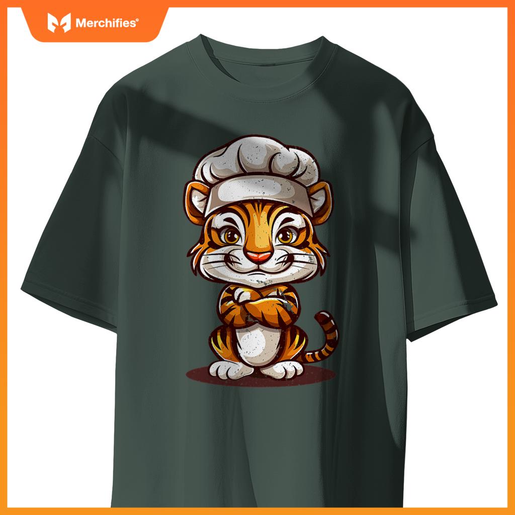 Chef Tiger - Cute Tiger In A Chefs Hat Tiger Chef T-Shirt