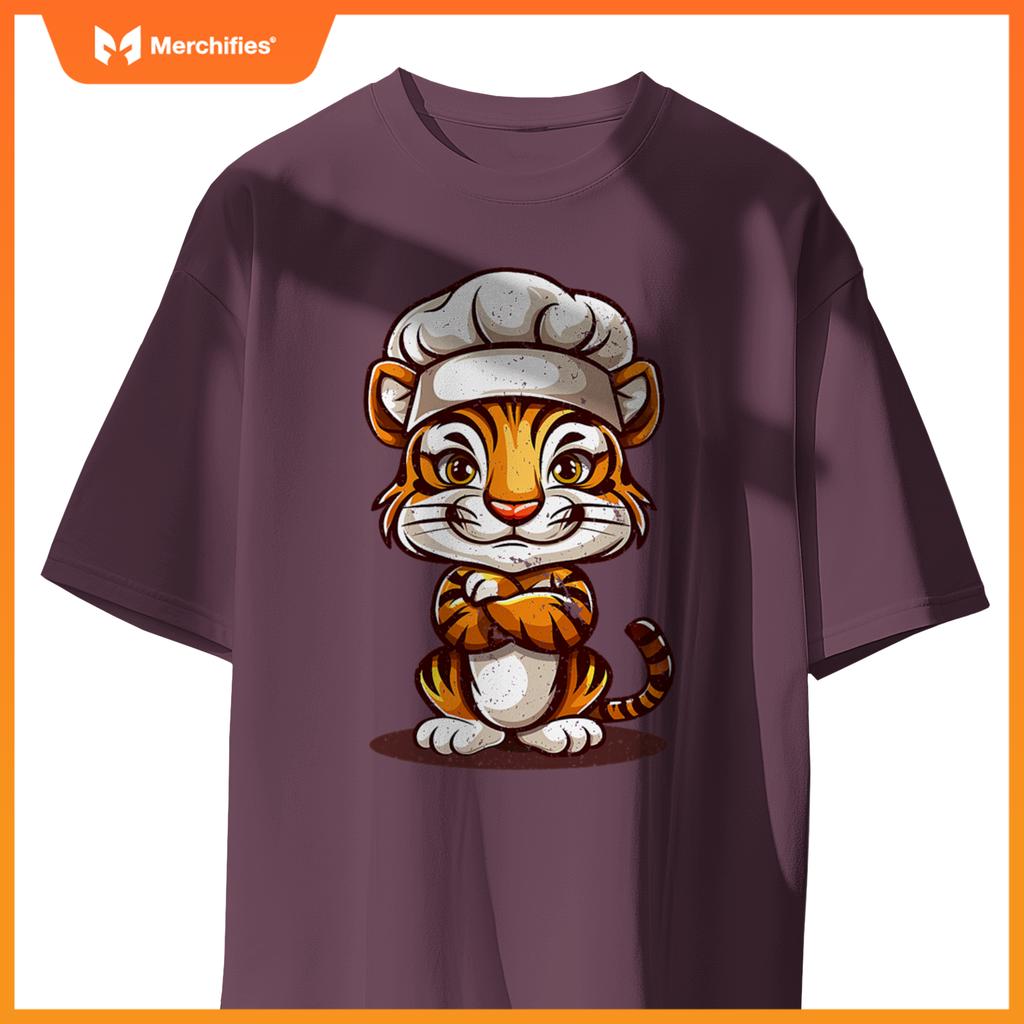 Chef Tiger - Cute Tiger In A Chefs Hat Tiger Chef T-Shirt