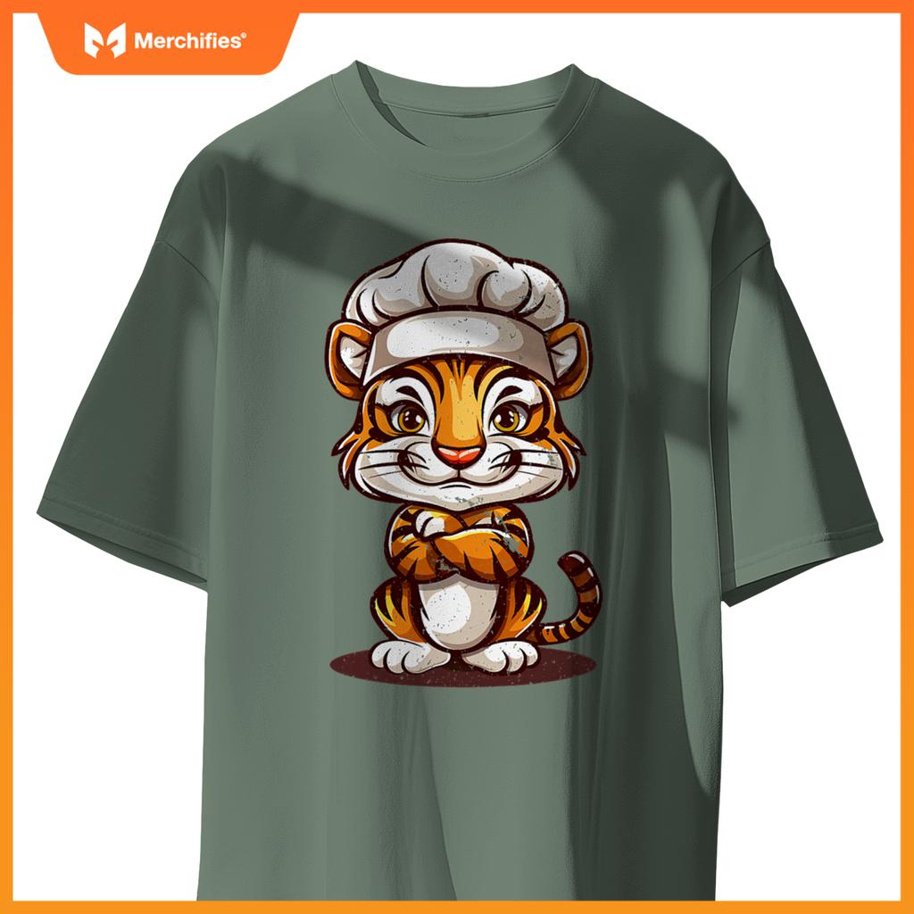 Chef Tiger - Cute Tiger In A Chefs Hat Tiger Chef T-Shirt
