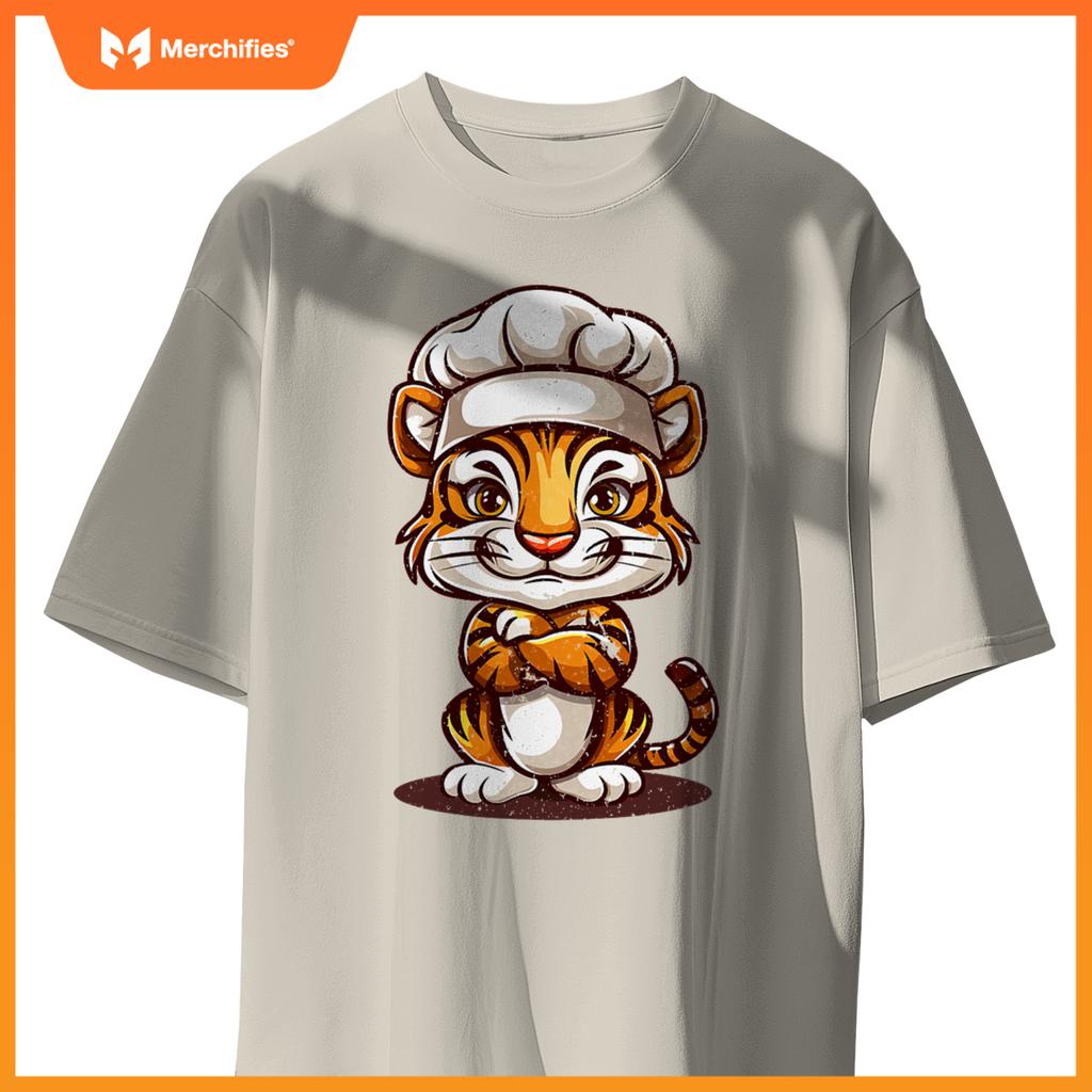 Chef Tiger - Cute Tiger In A Chefs Hat Tiger Chef T-Shirt