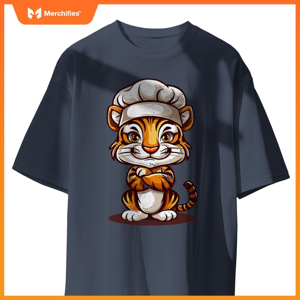 Chef Tiger - Cute Tiger In A Chefs Hat Tiger Chef T-Shirt