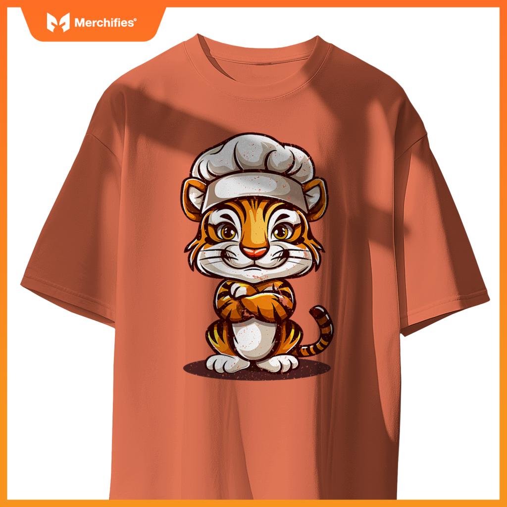 Chef Tiger - Cute Tiger In A Chefs Hat Tiger Chef T-Shirt