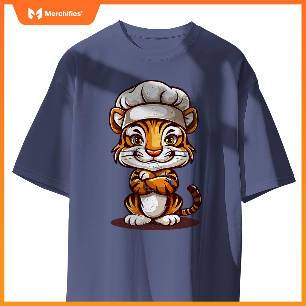 Chef Tiger - Cute Tiger In A Chefs Hat Tiger Chef T-Shirt